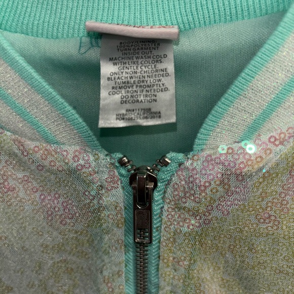 Disney Princess Girls Little Mermaid Ariel Iridescent Sequin Jacket - Picture 9 of 15